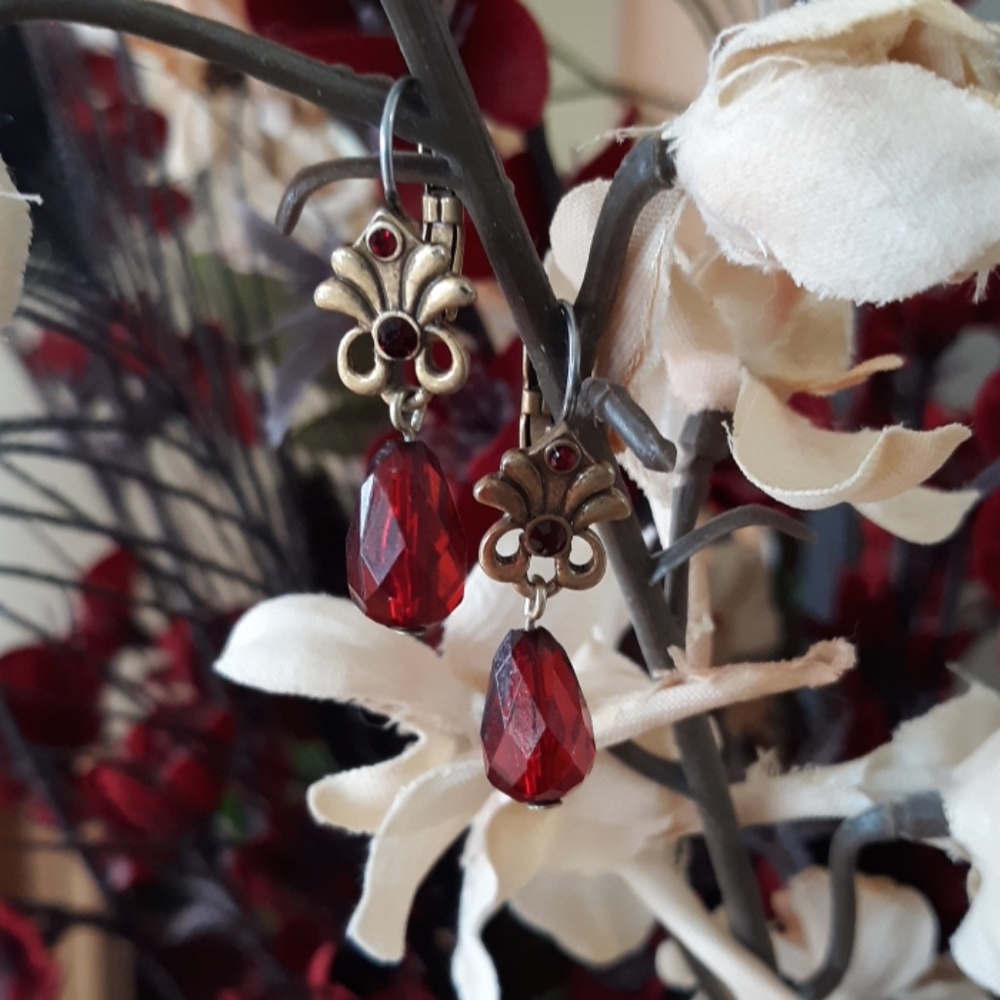 Rhinestone & Bead Earrings